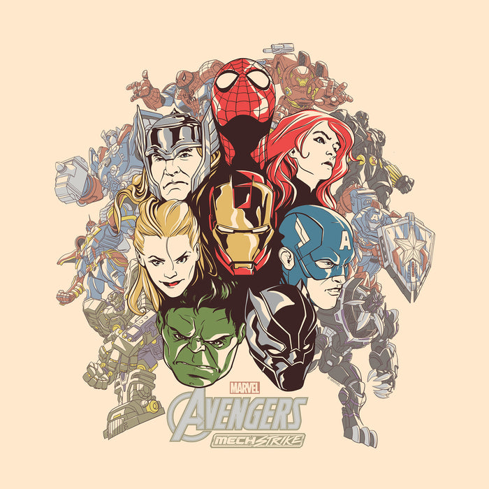 Keilrahmenbild | Avengers Strike Back | 40 x 40 cm