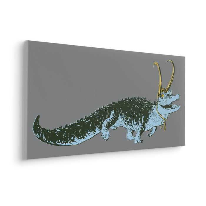 Komar NEU | Keilrahmenbild - Loki Alligator Variance - Größe 90 x 40 cm