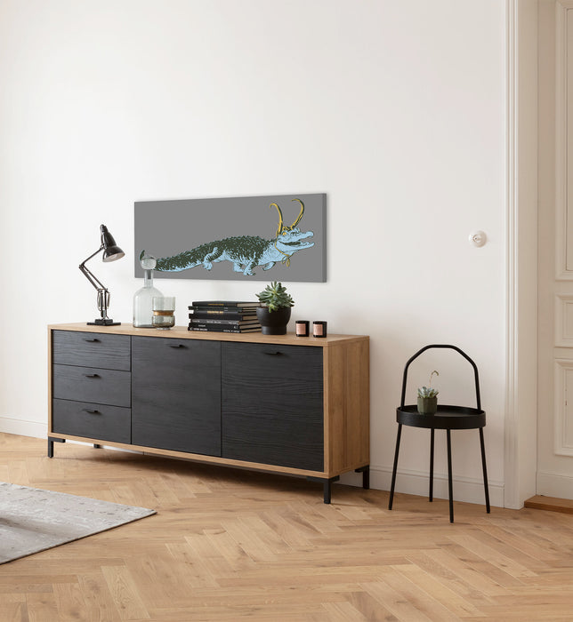 Keilrahmenbild | Loki Alligator Variance | 90 x 40 cm