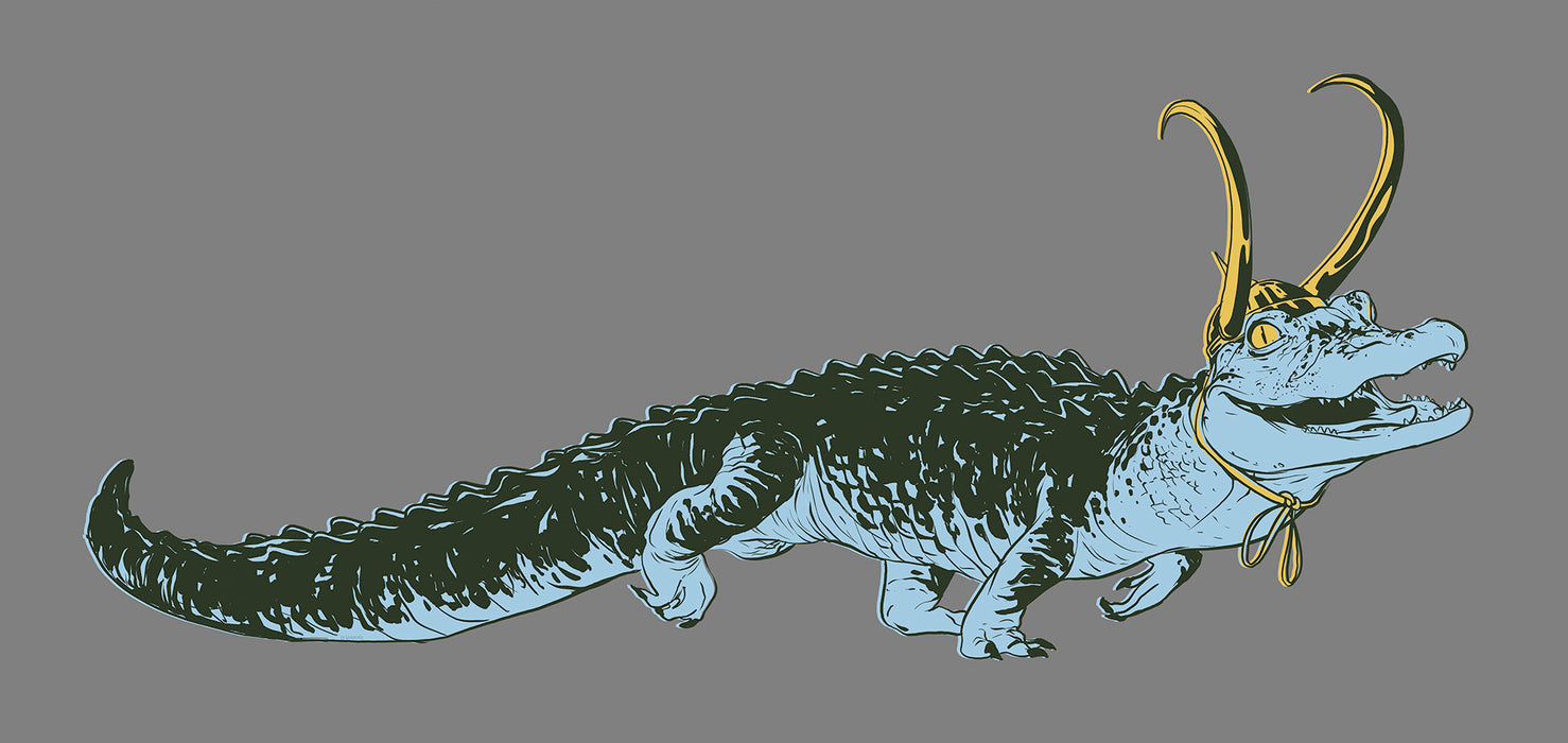 Keilrahmenbild | Loki Alligator Variance | 90 x 40 cm