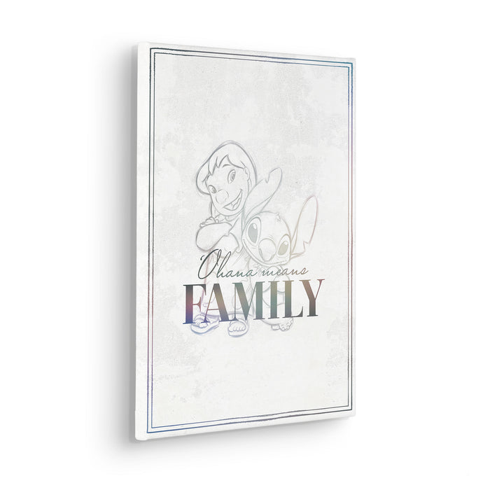 Keilrahmenbild | Lilo & Stitch Family Goals | 30 x 40 cm