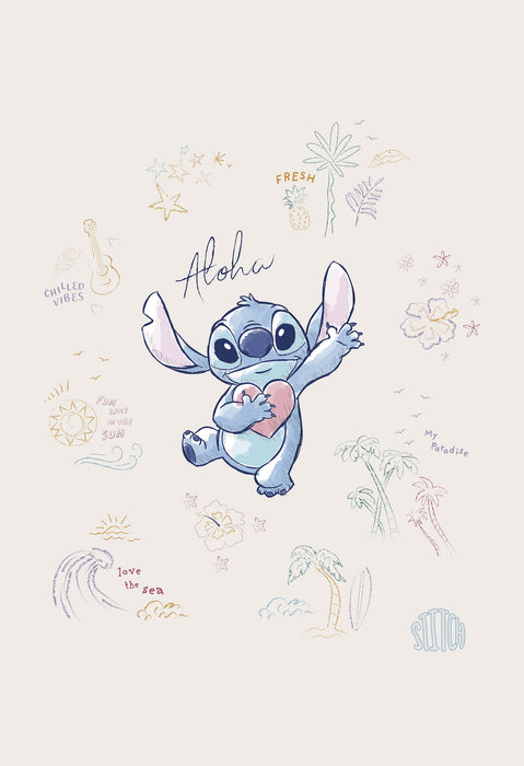 Komar NEU | Komar Keilrahmenbild - Disney Lilo and Stitch In the Sun - Größe: 60 x 90 cm