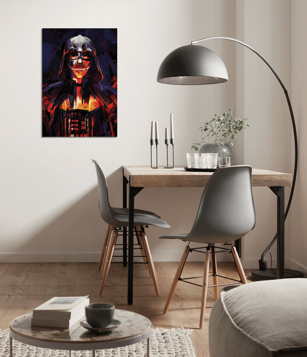 Keilrahmenbild | Star Wars Darth Vader Flaming | : 40 x 60 cm