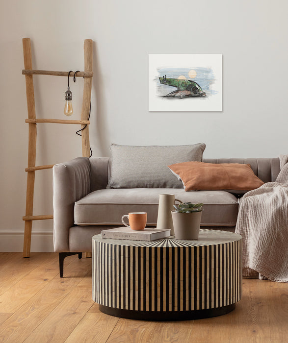 Komar NEU | Komar Keilrahmenbild - Star Wars Boba Fett Spaceship Sketch - Größe: 40 x 30 cm