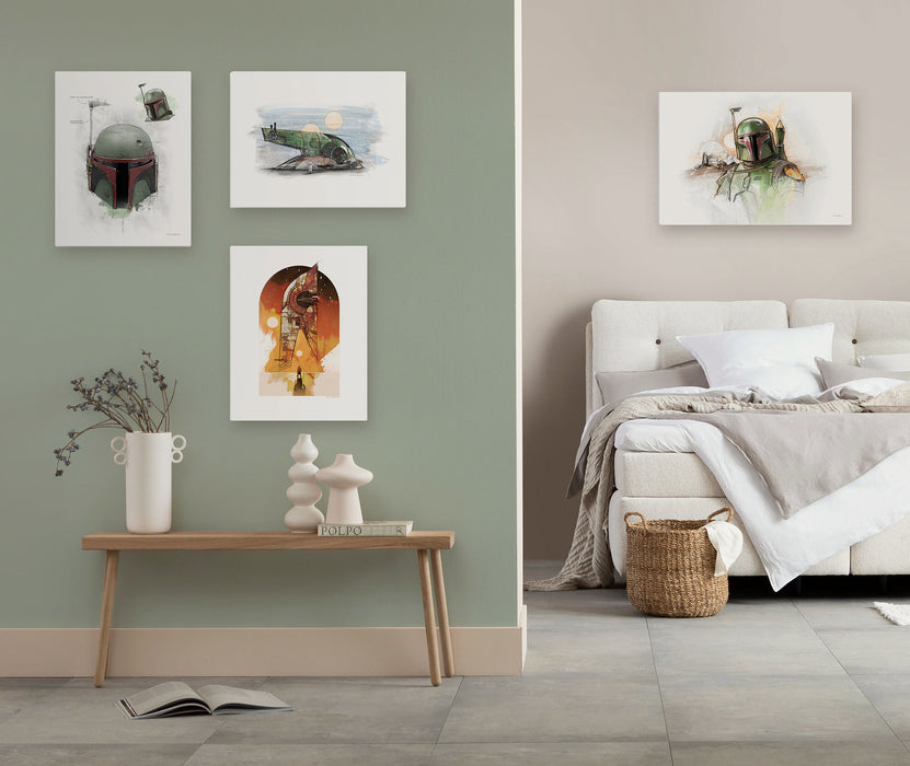 Komar NEU | Komar Keilrahmenbild - Star Wars Boba Fett Starship - Größe: 30 x 40 cm