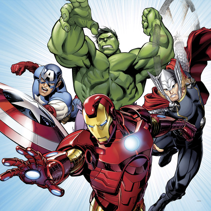 Komar NEU | Komar Keilrahmenbild - Marvel Avengers Teampower - Größe: 60 x 60 cm