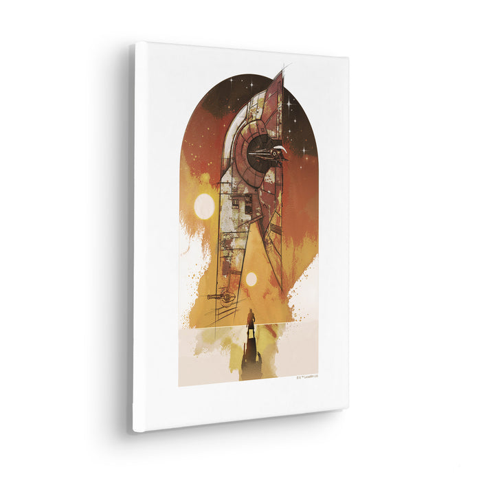Keilrahmenbild | Star Wars Boba Fett Starship | : 30 x 40 cm