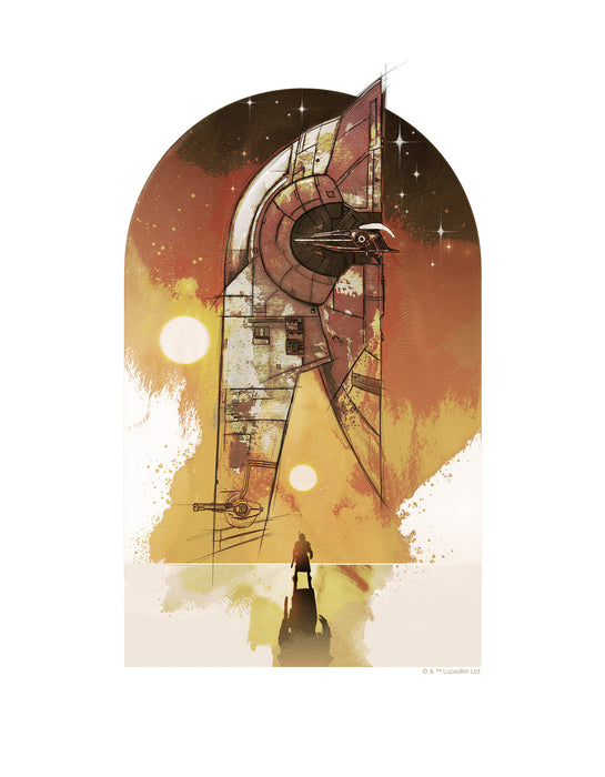 Komar NEU | Komar Keilrahmenbild - Star Wars Boba Fett Starship - Größe: 30 x 40 cm