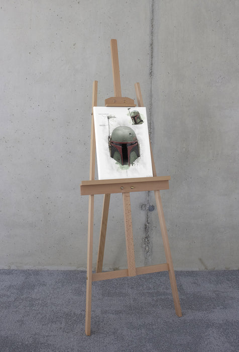Keilrahmenbild | Star Wars Boba Fett Helmet Sketch | : 30 x 40 cm