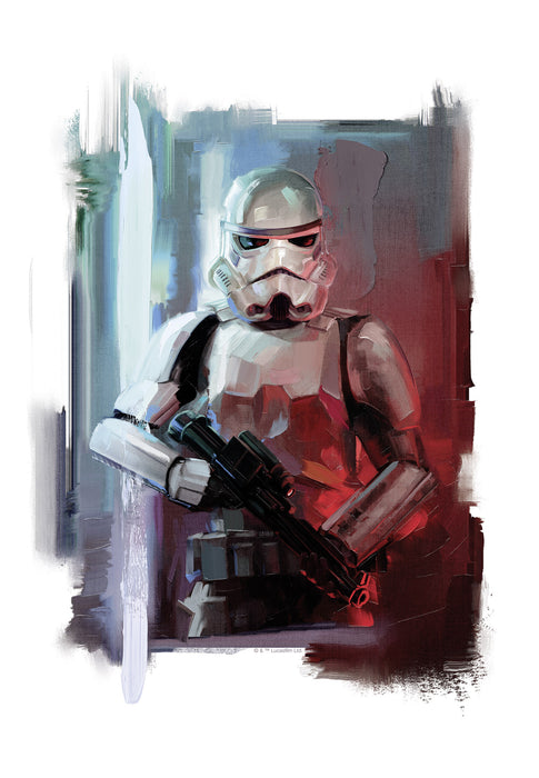 Komar NEU | Komar Keilrahmenbild - Star Wars Stormtrooper Painting - Größe: 40 x 60 cm