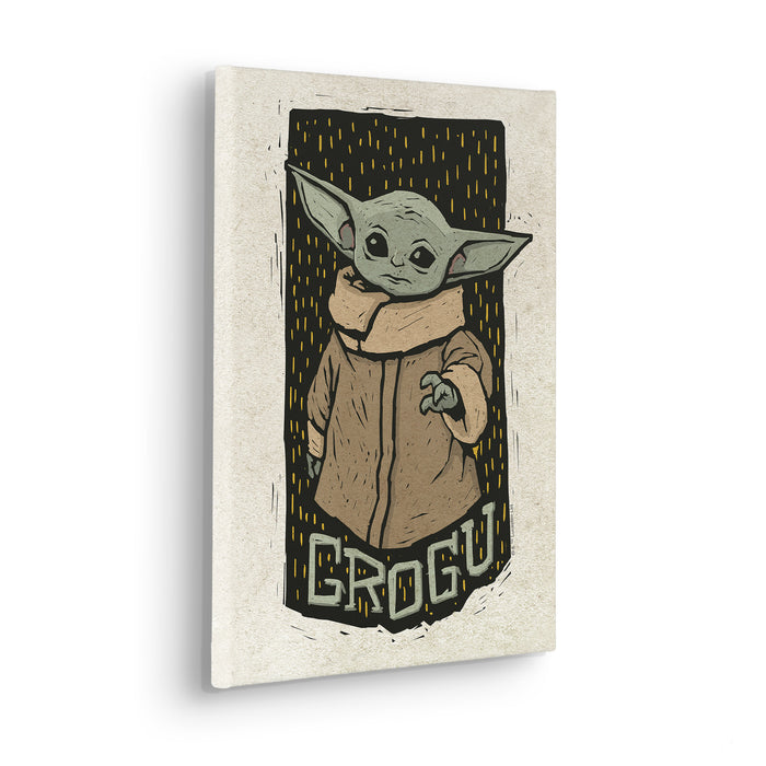 Keilrahmenbild | Star Wars The Mandalorian Grogu Lino | Cut | : 30 x 40 cm