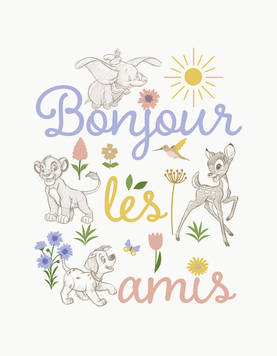 Komar NEU | Komar Keilrahmenbild - Disney Classics Bonjour - Größe: 30 x 40 cm