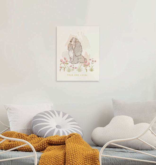 Komar NEU | Komar Keilrahmenbild - Disney Lady and the Tramp True and Loyal - Größe: 30 x 40 cm