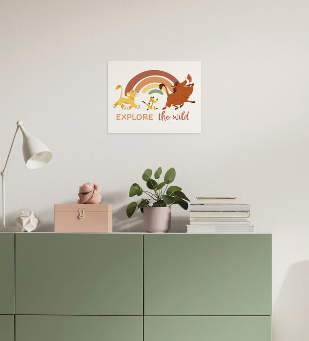 Komar NEU | Komar Keilrahmenbild - Disney The Lion King Explore the Wild - Größe: 30 x 40 cm