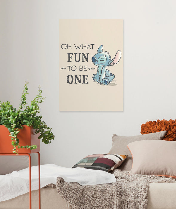 Komar NEU | Komar Keilrahmenbild - Disney Lilo and Stitch Oh What Fun - Größe: 40 x 60 cm