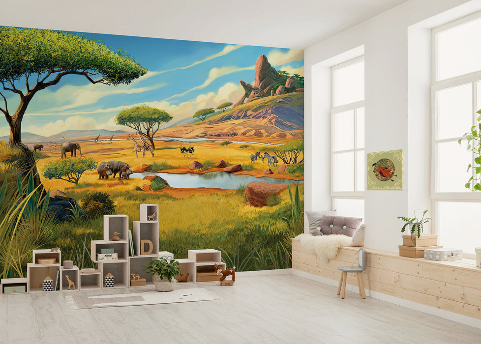 Komar NEU | Komar Keilrahmenbild - Disney The Lion King Wild and Free Since 1994 - Größe: 40 x 40 cm