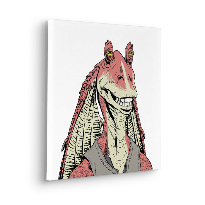 Komar NEU | Komar Keilrahmenbild - Star Wars Jar Jar Binks - Größe: 40 x 40 cm