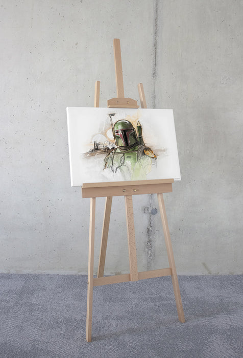 Komar NEU | Komar Keilrahmenbild - Star Wars Boba Fett Sketch - Größe: 60 x 40 cm