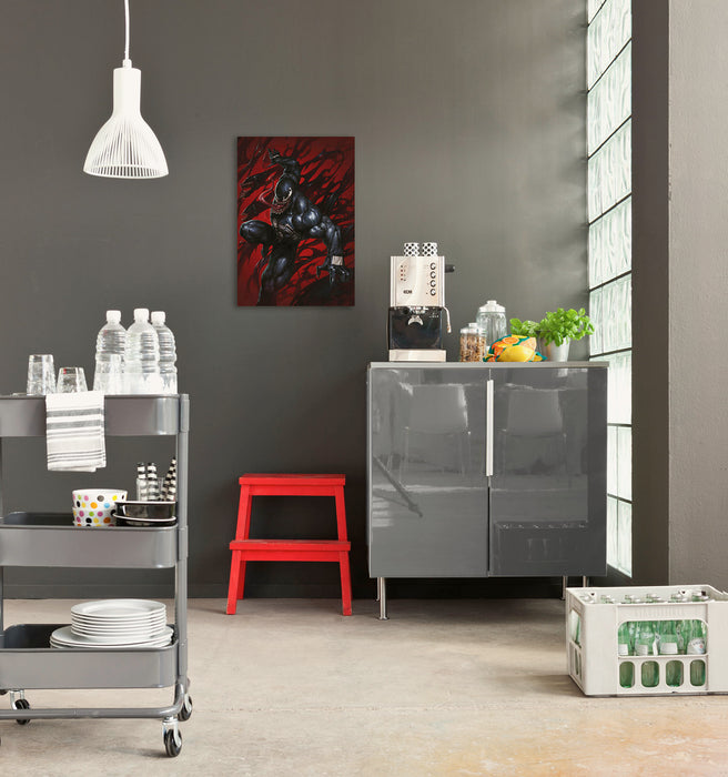 Komar NEU | Komar Keilrahmenbild - Marvel Venom Symbiont Red - Größe: 40 x 60 cm