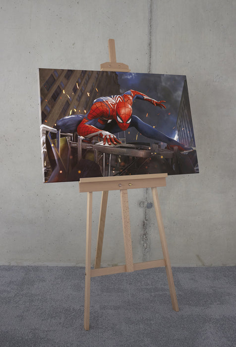 Komar NEU | Komar Keilrahmenbild - Marvel Spider-Man Landing - Größe: 90 x 60 cm