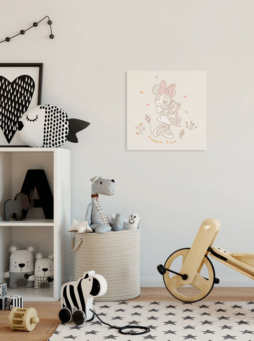 Komar NEU | Komar Keilrahmenbild - Disney Minnie Mouse Cuddle Time - Größe: 40 x 40 cm