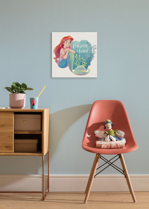 Komar NEU | Komar Keilrahmenbild - Disney Ariel Curious & Kind - Größe: 40 x 40 cm