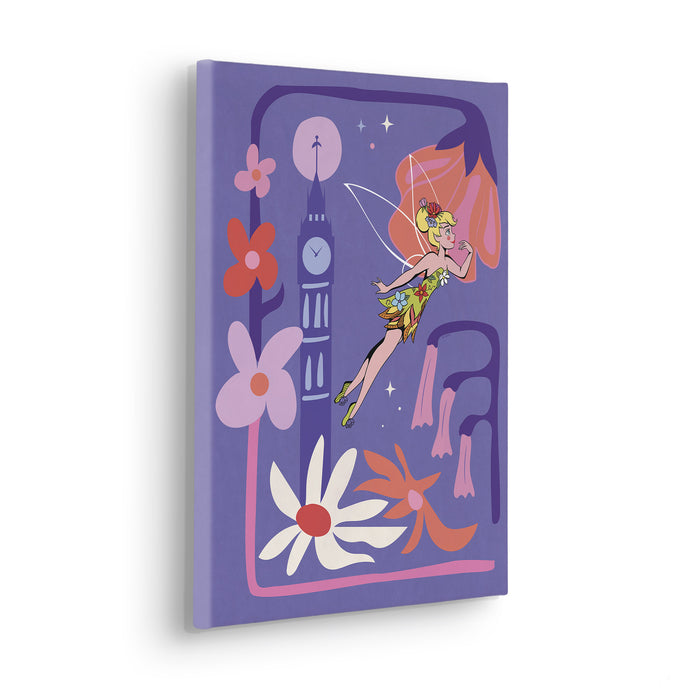 Komar NEU | Komar Keilrahmenbild - Disney Tinker Bell Flower City - Größe: 30 x 40 cm
