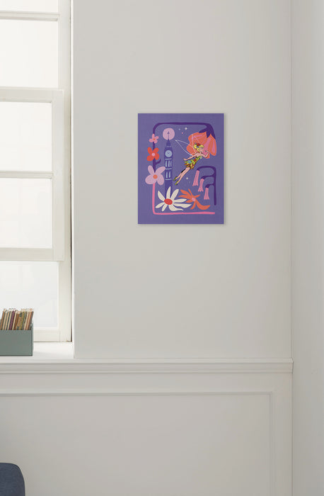 Komar NEU | Komar Keilrahmenbild - Disney Tinker Bell Flower City - Größe: 30 x 40 cm