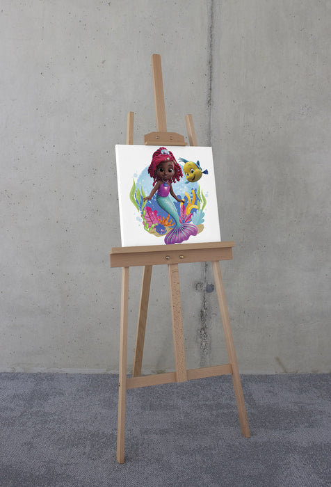 Komar NEU | Komar Keilrahmenbild - Disney Ariel Baby Mermaid - Größe: 40 x 40 cm