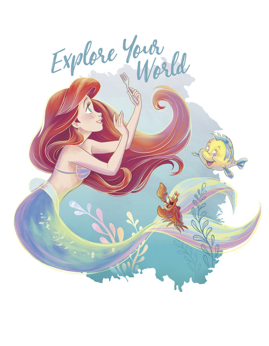 Komar NEU | Komar Keilrahmenbild - Disney Ariel Explore your World - Größe: 30 x 40 cm