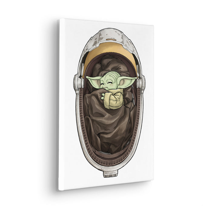 Komar NEU | Komar Keilrahmenbild - Star Wars The Mandalorian Grogu Sleeping - Größe: 30 x 40 cm