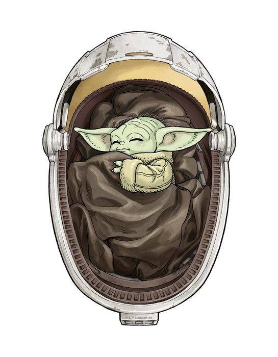 Komar NEU | Komar Keilrahmenbild - Star Wars The Mandalorian Grogu Sleeping - Größe: 30 x 40 cm