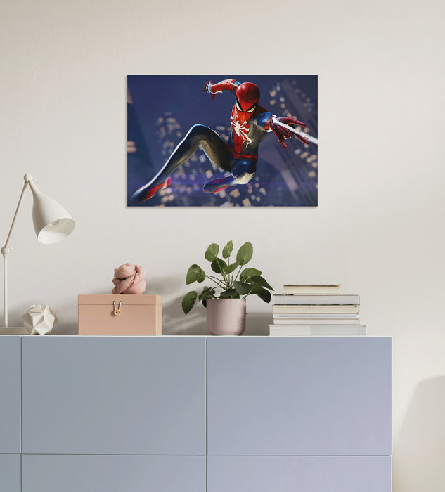 Komar NEU | Komar Keilrahmenbild - Marvel Spider-Man Web Shoot - Größe: 60 x 40 cm