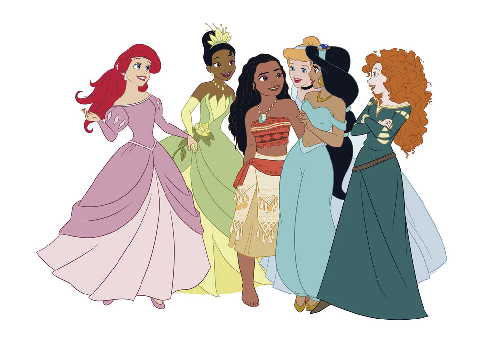 Komar NEU | Komar Keilrahmenbild - Disney Princesses Together - Größe: 60 x 40 cm
