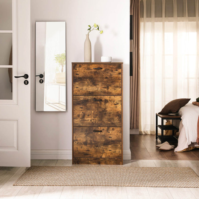 NEU | VASAGLE | Schuhschrank mit 3 Klappen