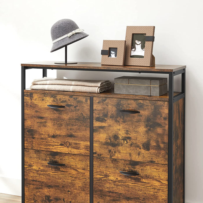 NEU | VASAGLE | Schuhschrank mit 4 Klappen