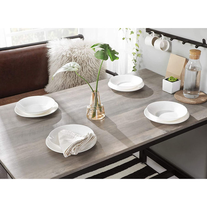 AUSLAUF VASAGLE | Bar Table Set, Bar Table with 2 Bar Stools, Breakfast Bar Table und Stools Set, Kitchen Counter with Bar Chairs, for Kitchen, Living Room, Party Room, Industrial, Greige und Black LBT015B02