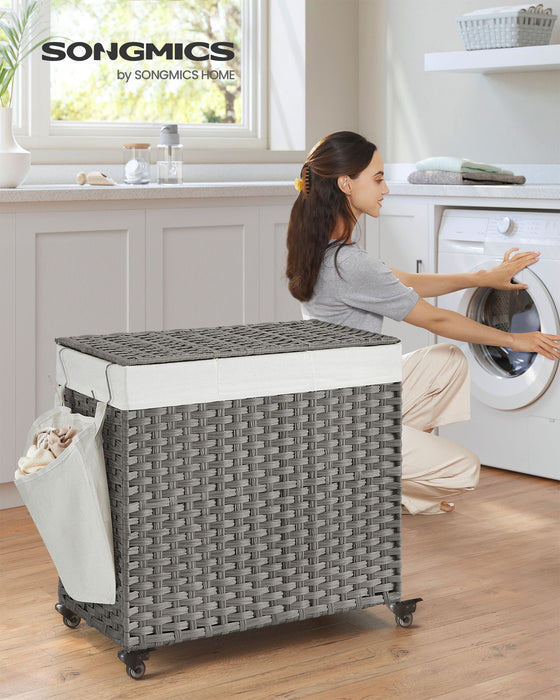 SONGMICS | Wäschekorb mit Rollen