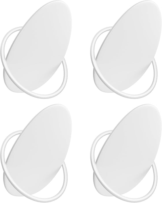 SONGMICS | Garderobenhaken 4er Set Ei-Form Design perlweiß