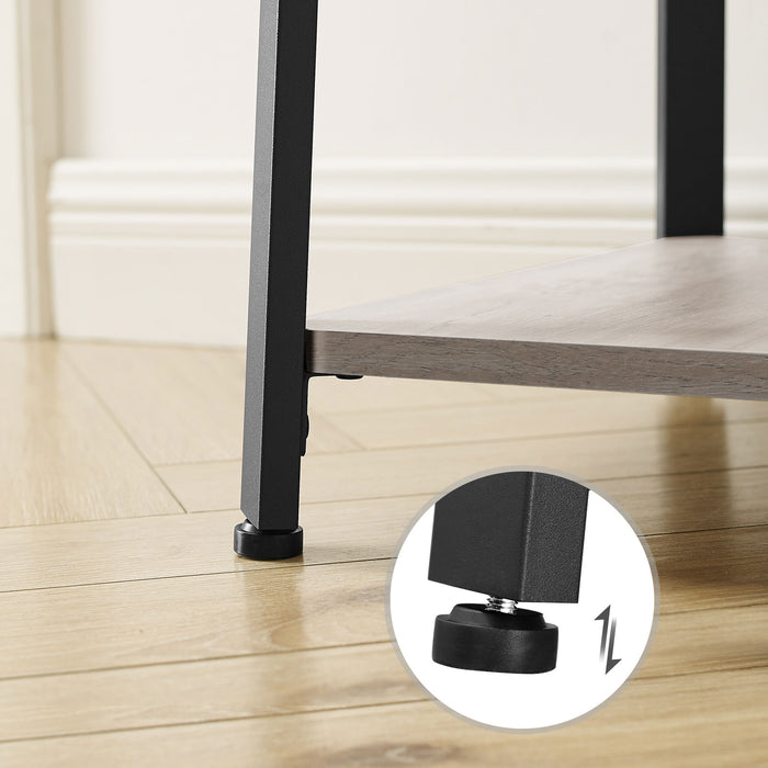 AUSLAUF VASAGLE | Coat Rack, Coat Stand with 3 Shelves, Ladder Shelf with Hooks for Scarves, Bags und Umbrellas, Steel Frame, Industrial Style, Greige und Black LCR080B02