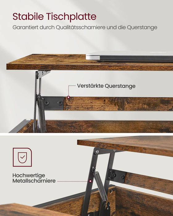 NEU | VASAGLE | Höhenverstellbarer Kaffeetisch 60 x 100 x (48-62) cm