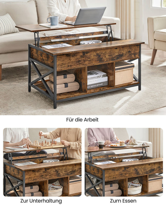 NEU | VASAGLE | Höhenverstellbarer Kaffeetisch 60 x 100 x (48-62) cm