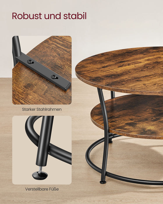 NEU | VASAGLE | Couchtisch mit 2 Ablagen