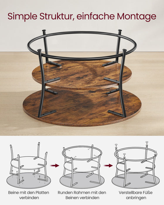 NEU | VASAGLE | Couchtisch mit 2 Ablagen