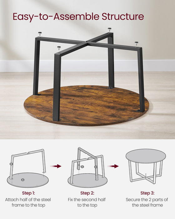 VASAGLE | Couchtisch rund