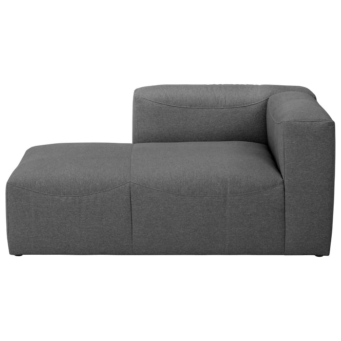 NEU Max Winzer | Lena | Sofa | Longchair Armlehne links | Flachgewebe | Füße Kunststoff Schwarz (Gleiter)