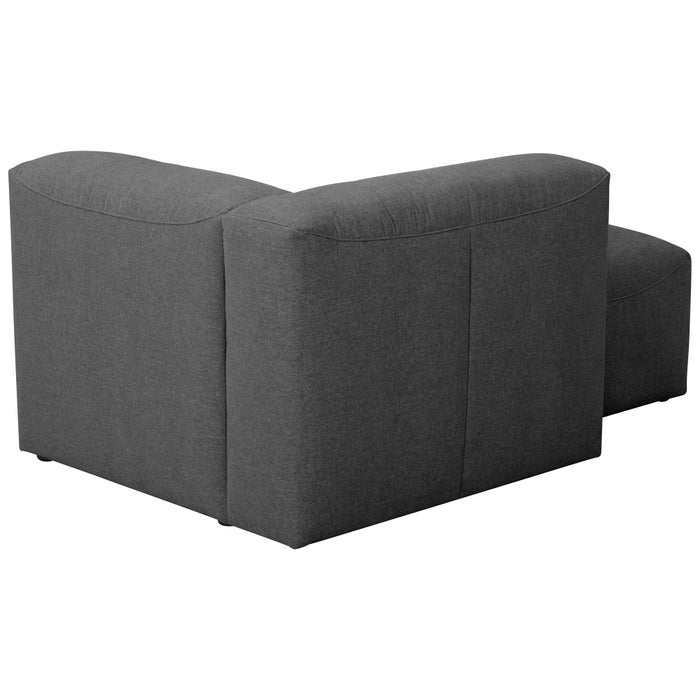 NEU Max Winzer | Lena | Sofa | Longchair Armlehne links | Flachgewebe | Füße Kunststoff Schwarz (Gleiter)