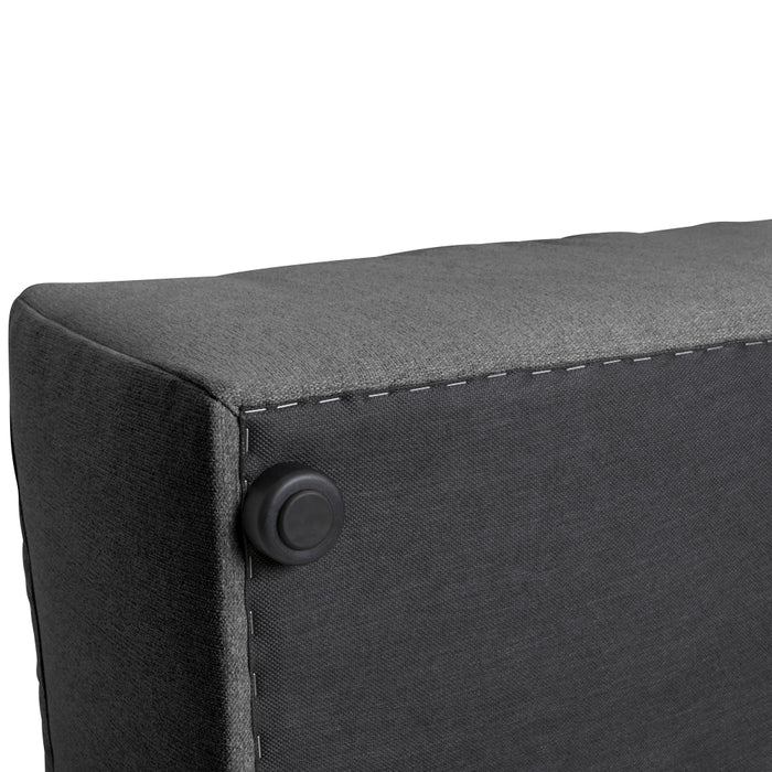 NEU Max Winzer | Lena | Sofa | Longchair Armlehne links | Flachgewebe | Füße Kunststoff Schwarz (Gleiter)