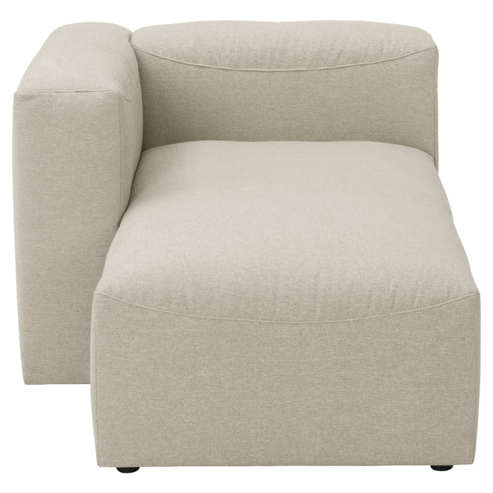 NEU Max Winzer | Lena | Sofa | Longchair Armlehne links | Flachgewebe | Füße Kunststoff Schwarz (Gleiter)