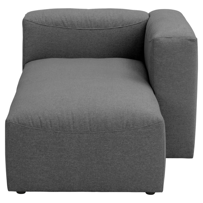 NEU Max Winzer | Lena | Sofa | Longchair Armlehne rechts | Flachgewebe | Füße Kunststoff Schwarz (Gleiter)